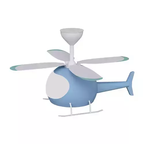 Little Helicopter Dream RC Fan Ceiling Lamp Low-poly 3D model