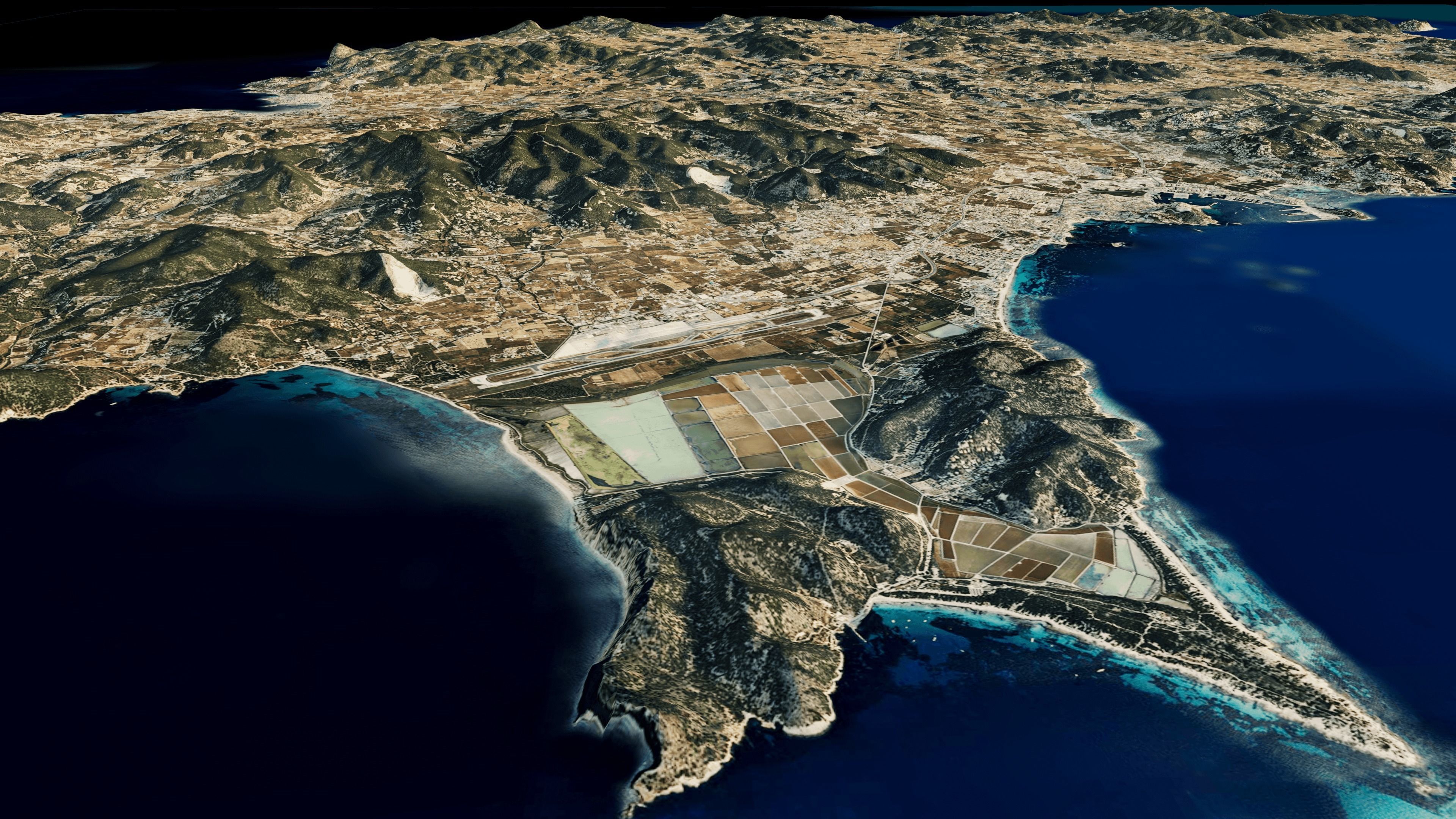 Ibiza island full 3d model terrain 3D model_3