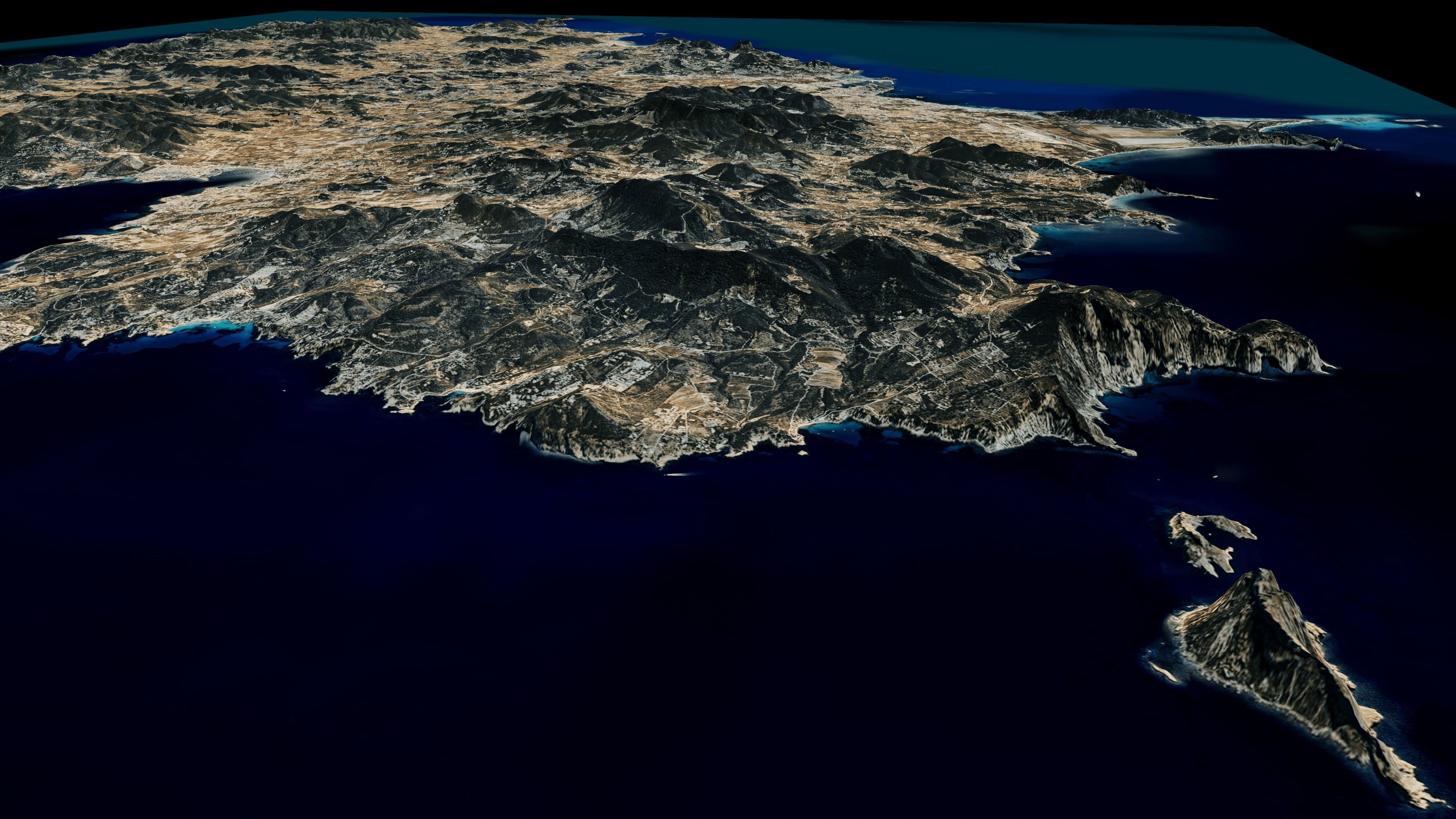 Ibiza island full 3d model terrain 3D model_11