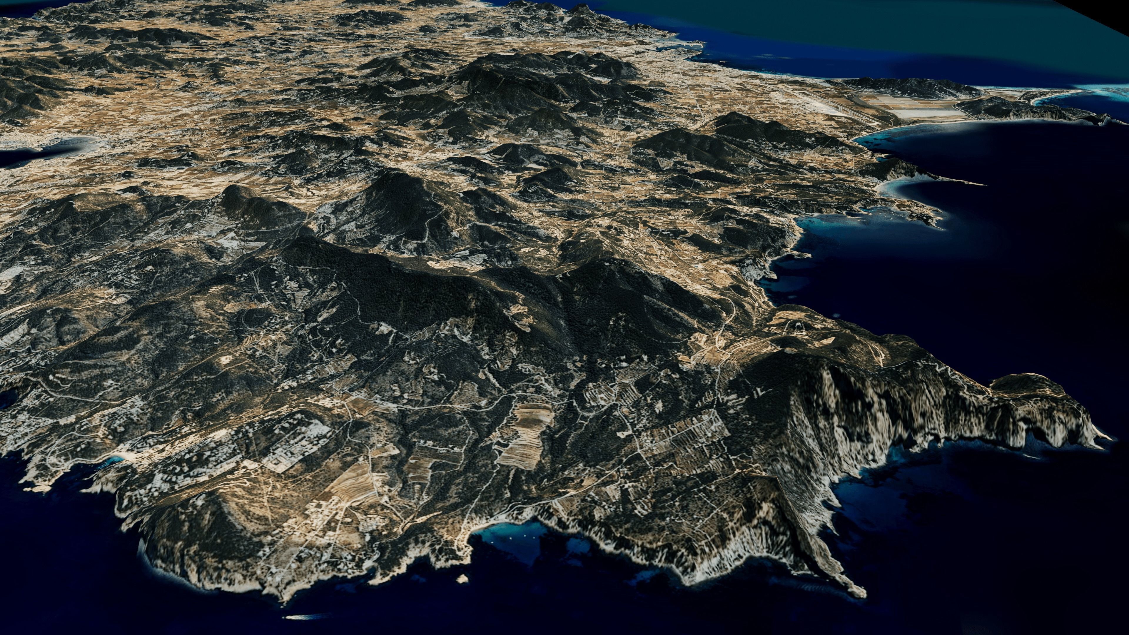 Ibiza island full 3d model terrain 3D model_4