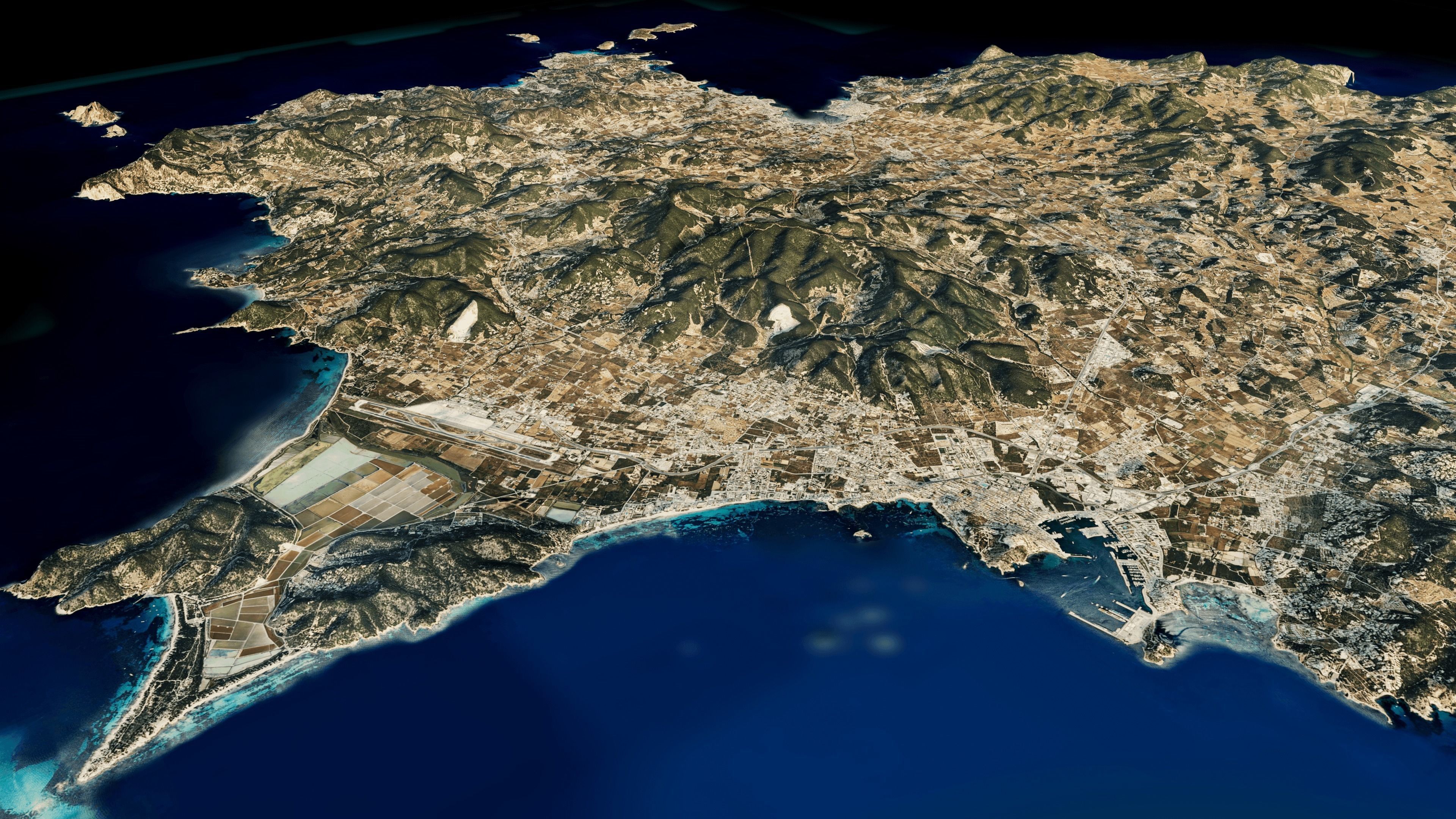 Ibiza island full 3d model terrain 3D model_2
