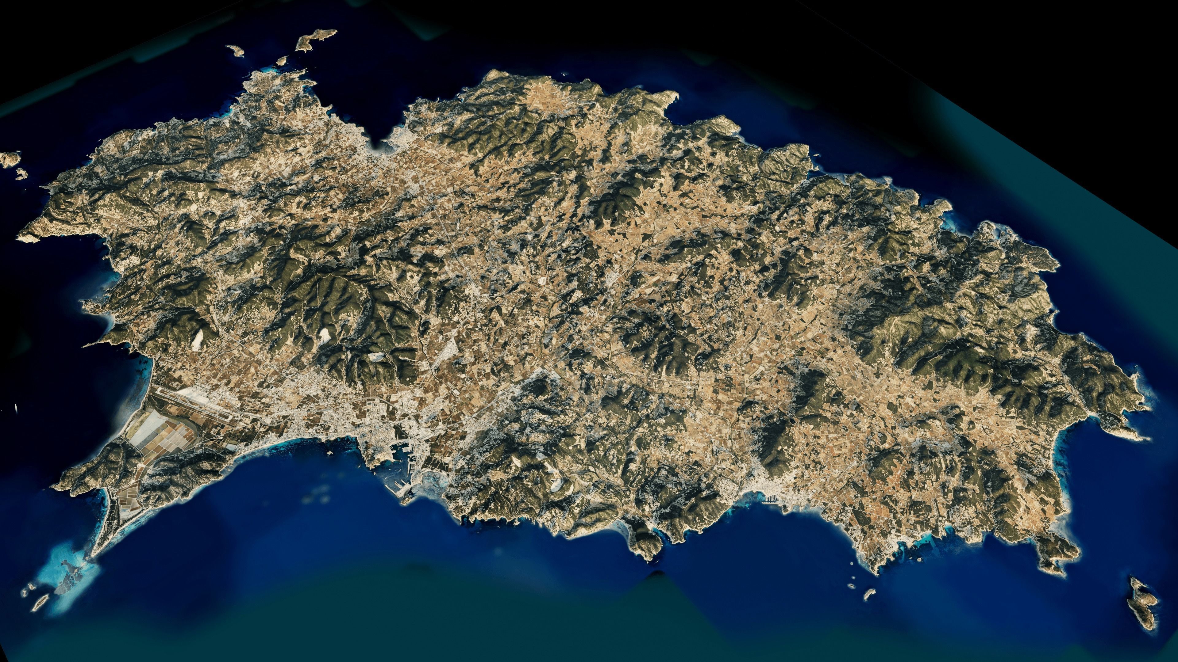 Ibiza island full 3d model terrain 3D model_6