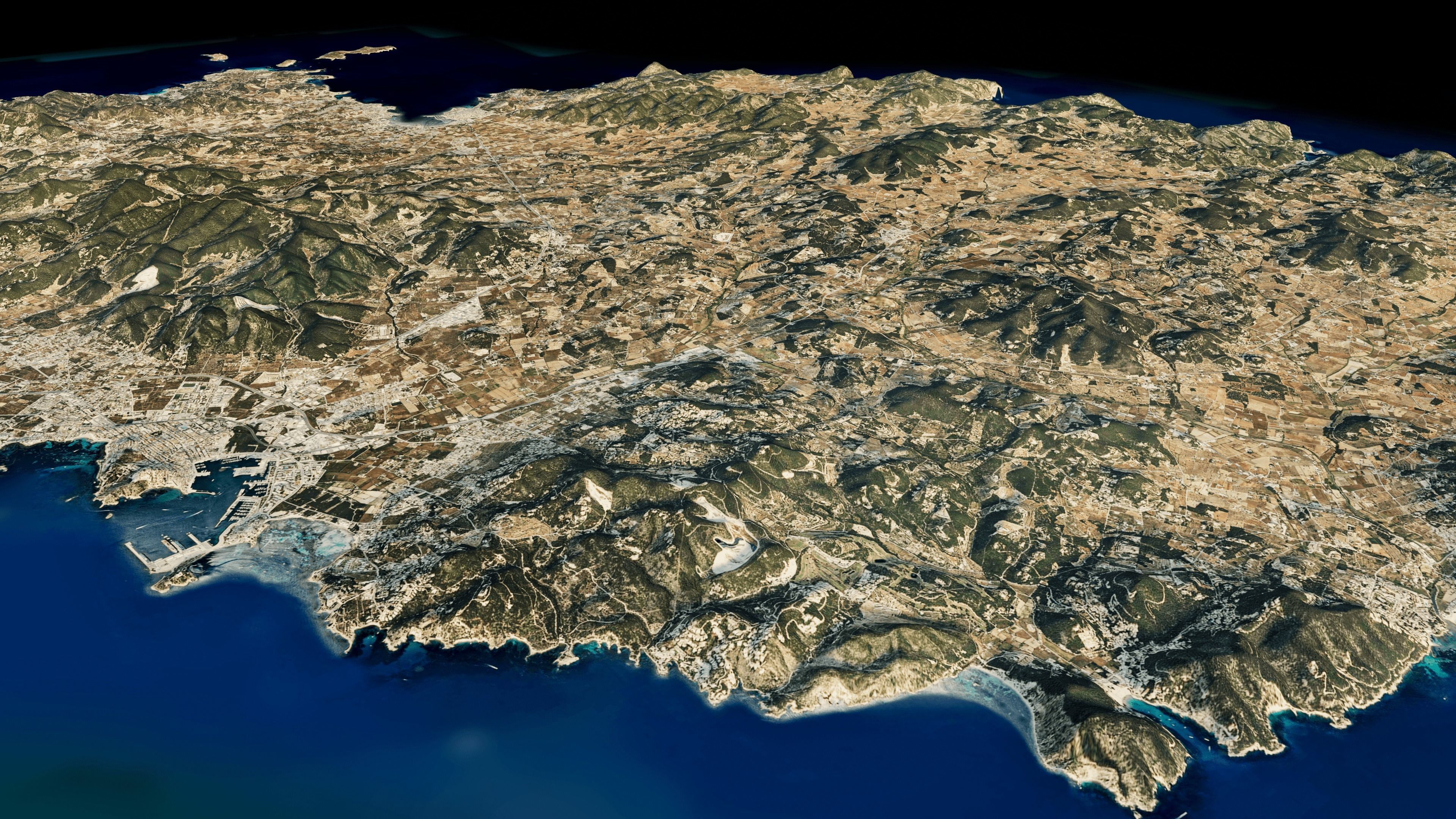 Ibiza island full 3d model terrain 3D model_5