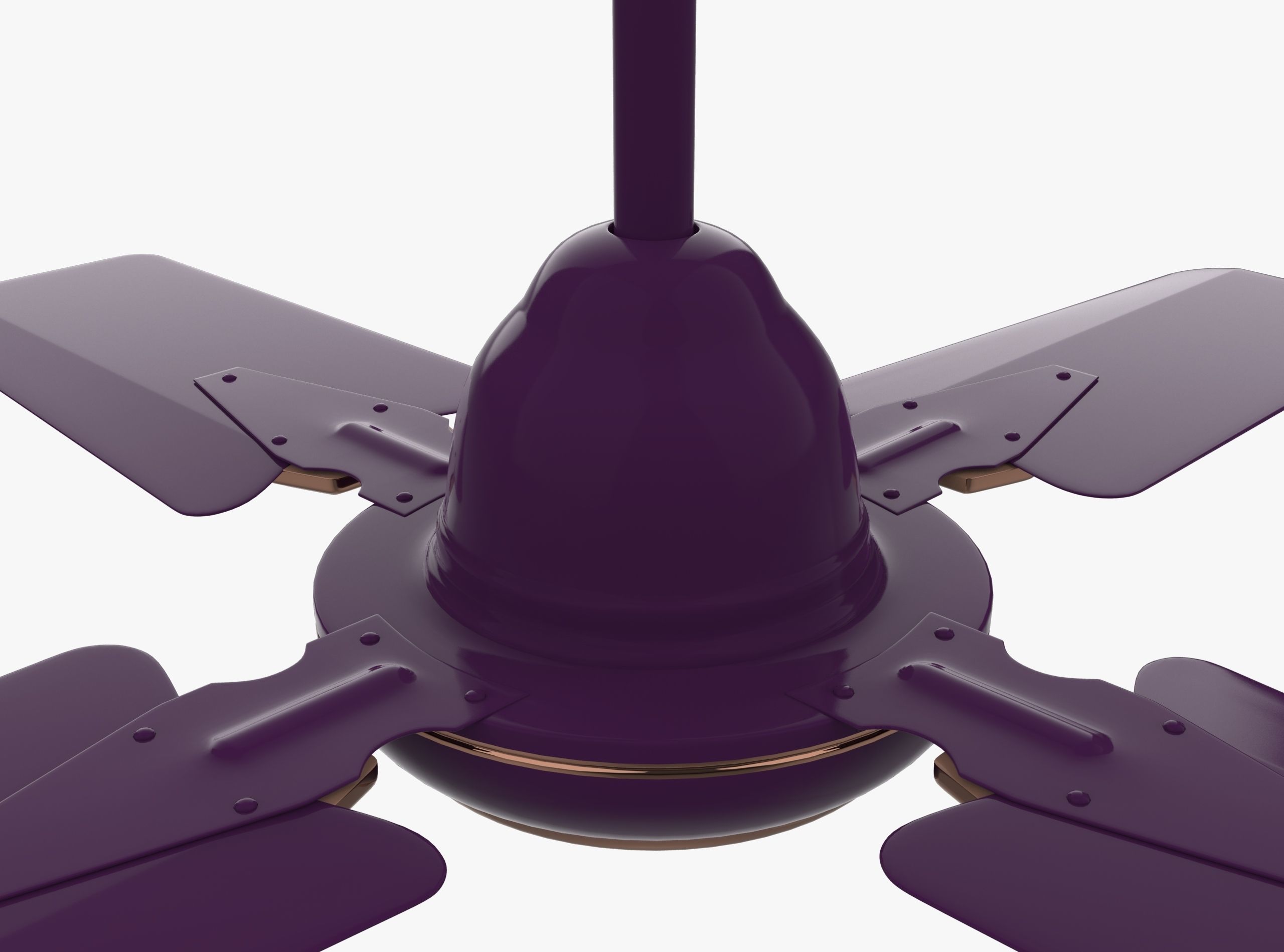 Ceiling Fan Low-poly 3D model_5