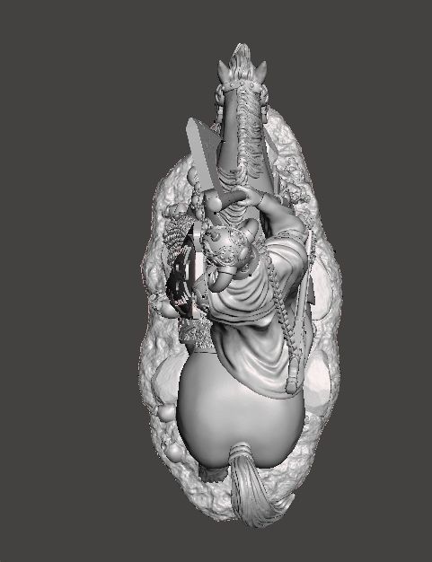 DEALER OF DEATH ON HORSE ART FIGURE STATUE DIORAMA MODEL FANTASY 3D print model_5