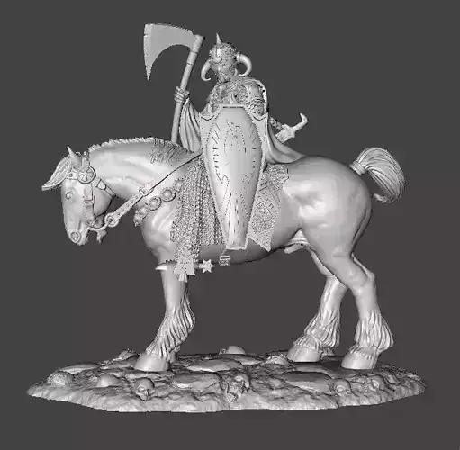 DEALER OF DEATH ON HORSE ART FIGURE STATUE DIORAMA MODEL FANTASY 3D print model DEALER OF DEATH ON HORSE ART FIGURE STATUE DIORAMA MODEL FANTASY 3D print model