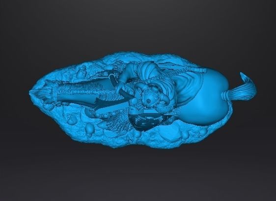 DEALER OF DEATH ON HORSE ART FIGURE STATUE DIORAMA MODEL FANTASY 3D print model_10