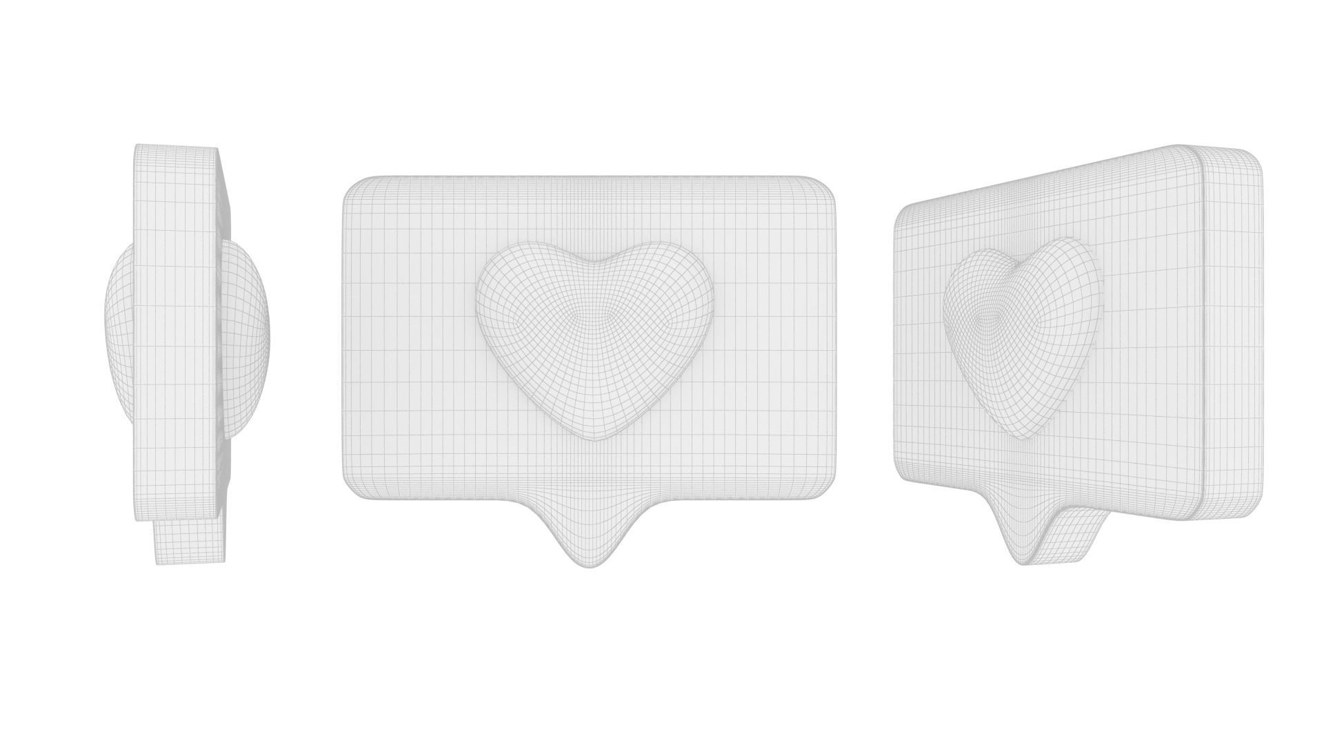 Heart Bubble v001 Low-poly 3D model_6