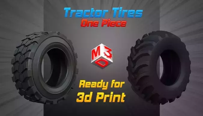Tractor Tires - One Piece Package 3D Model Collection