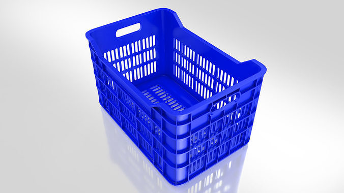 Plastic Crate T2 Low-poly 3D model 5