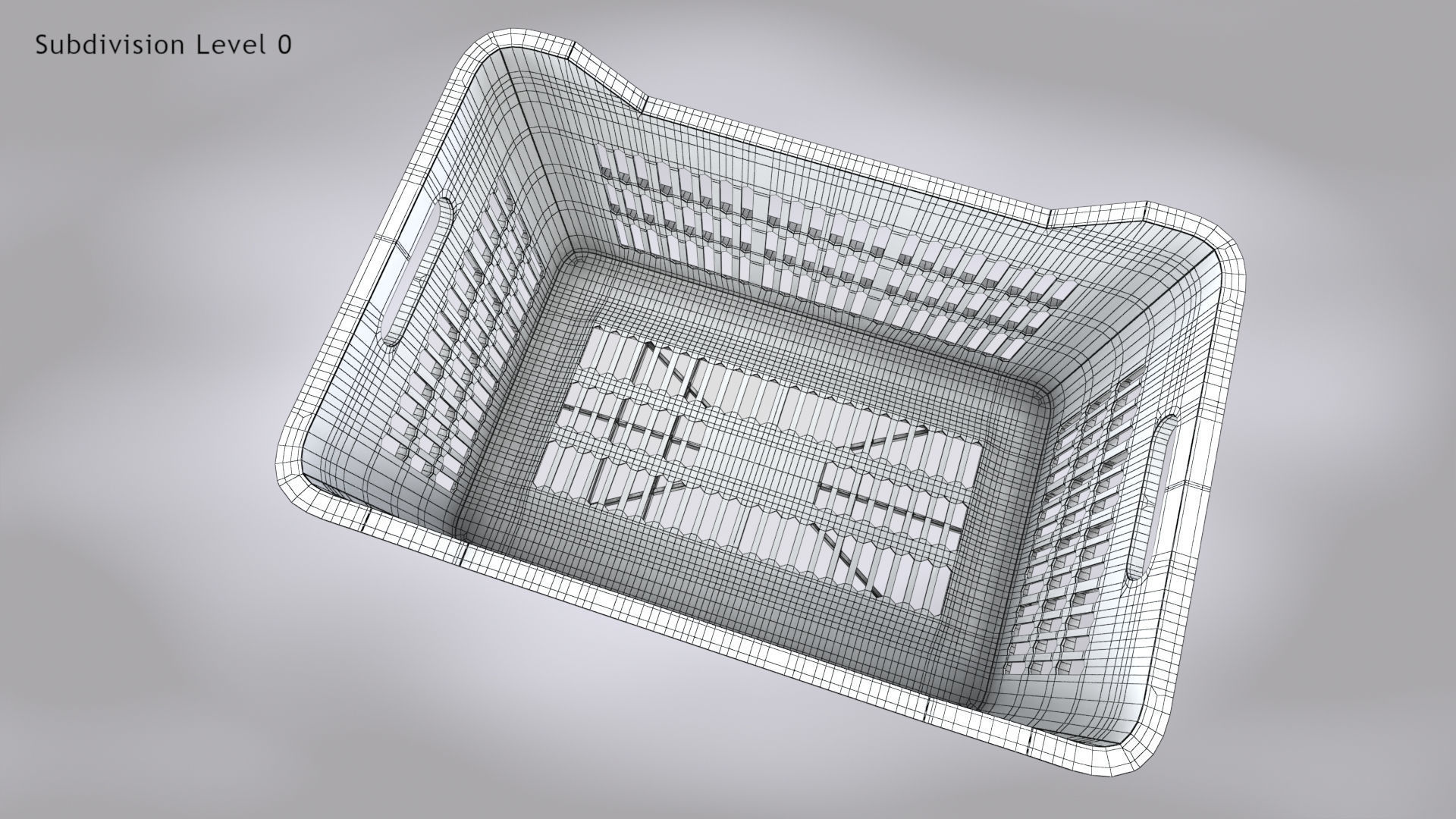 Plastic Crate T2 Low-poly 3D model_15