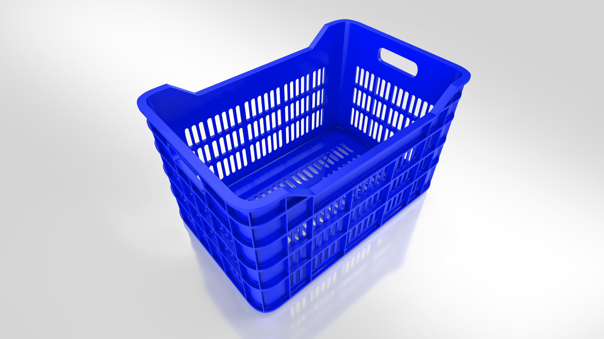 Plastic Crate T2 Low-poly 3D model_1