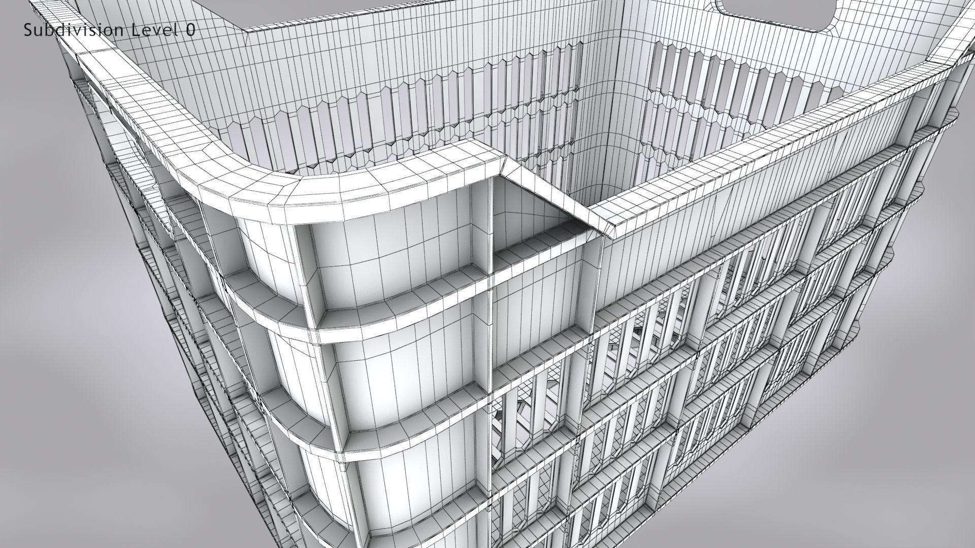 Plastic Crate T2 Low-poly 3D model_17