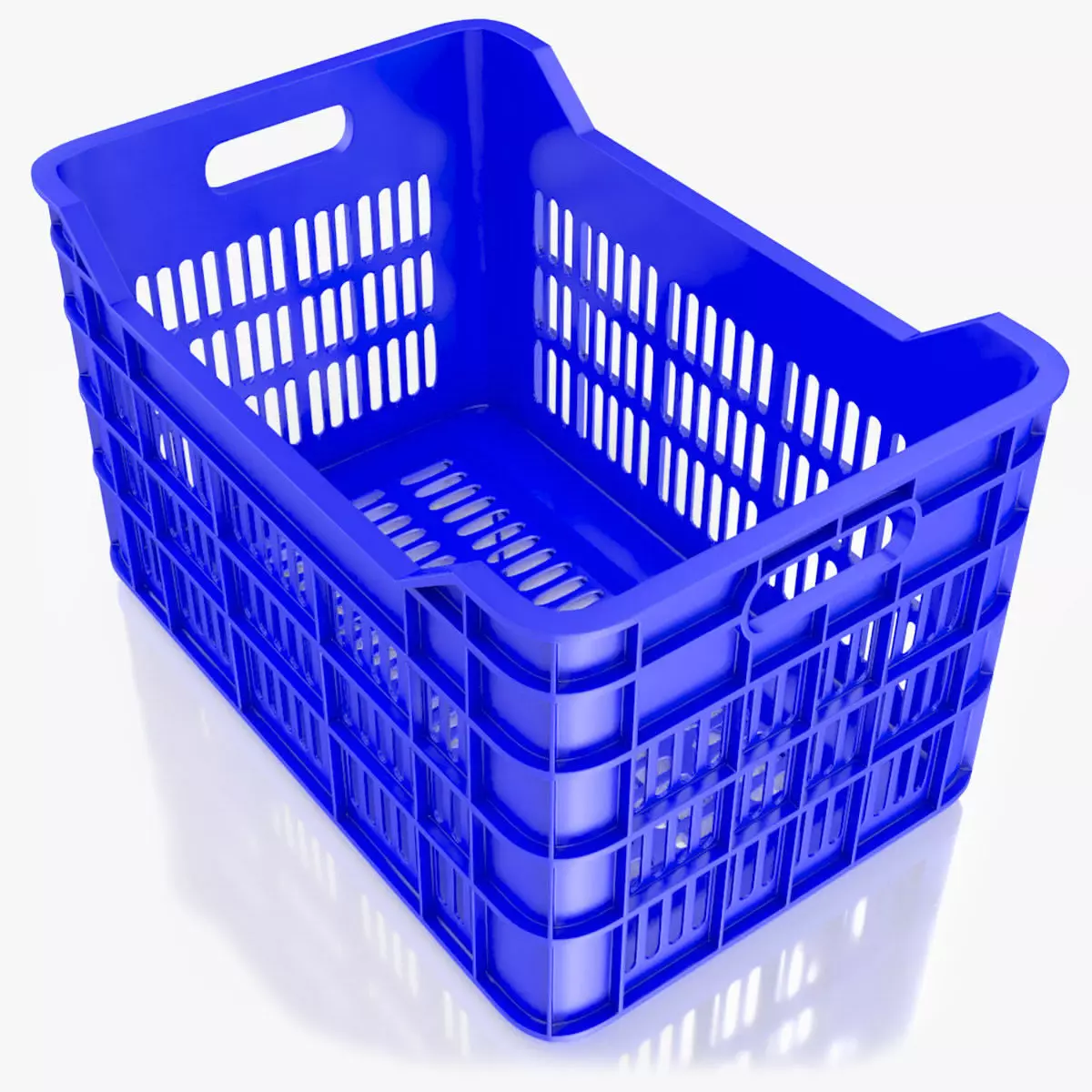 Plastic Crate T2 Low-poly 3D model_0