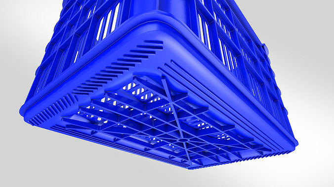 Plastic Crate T2 Low-poly 3D model 4