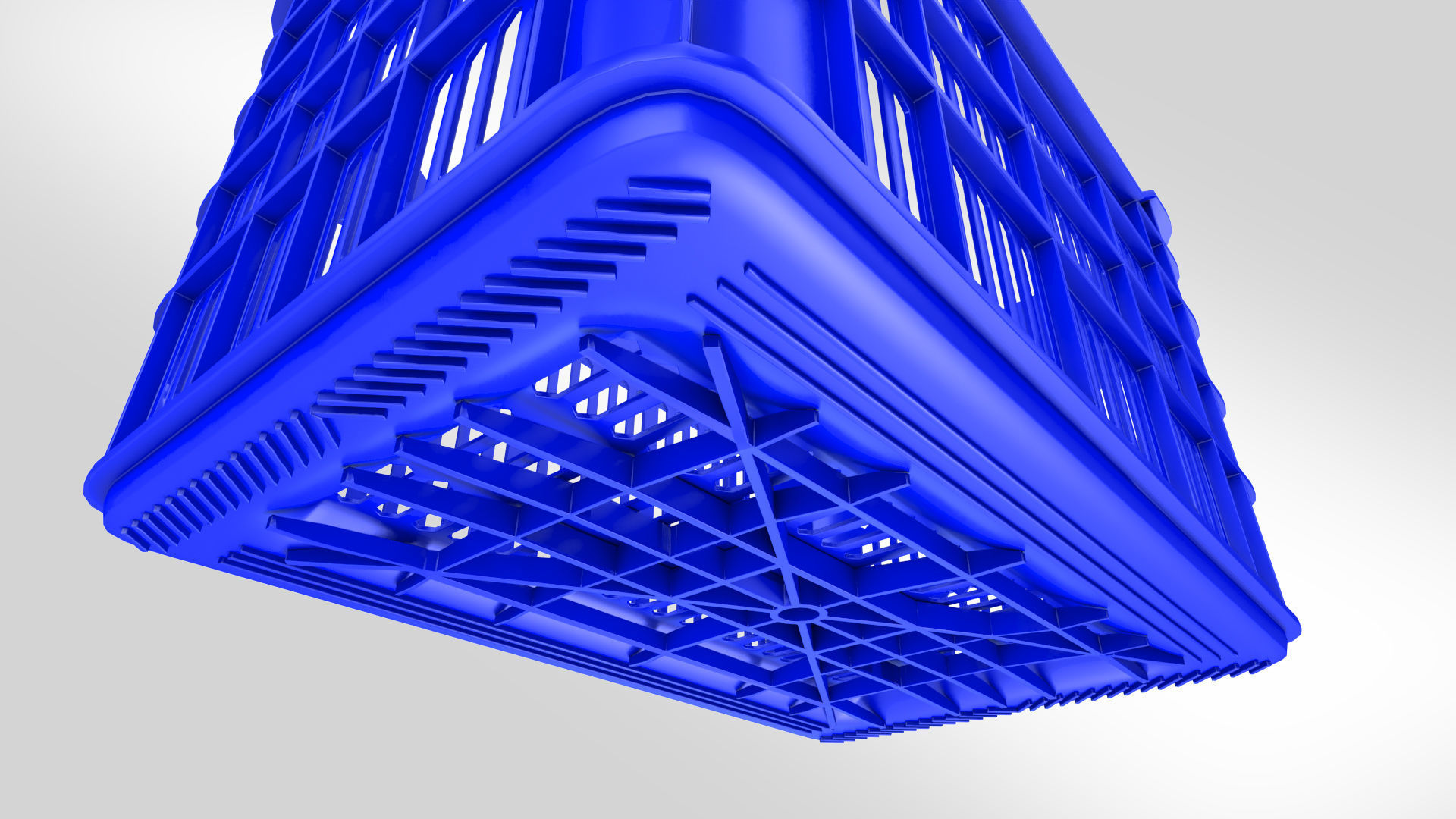 Plastic Crate T2 Low-poly 3D model_3
