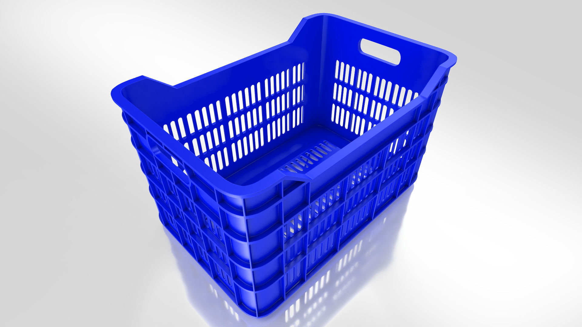 Plastic Crate T2 Low-poly 3D model_19