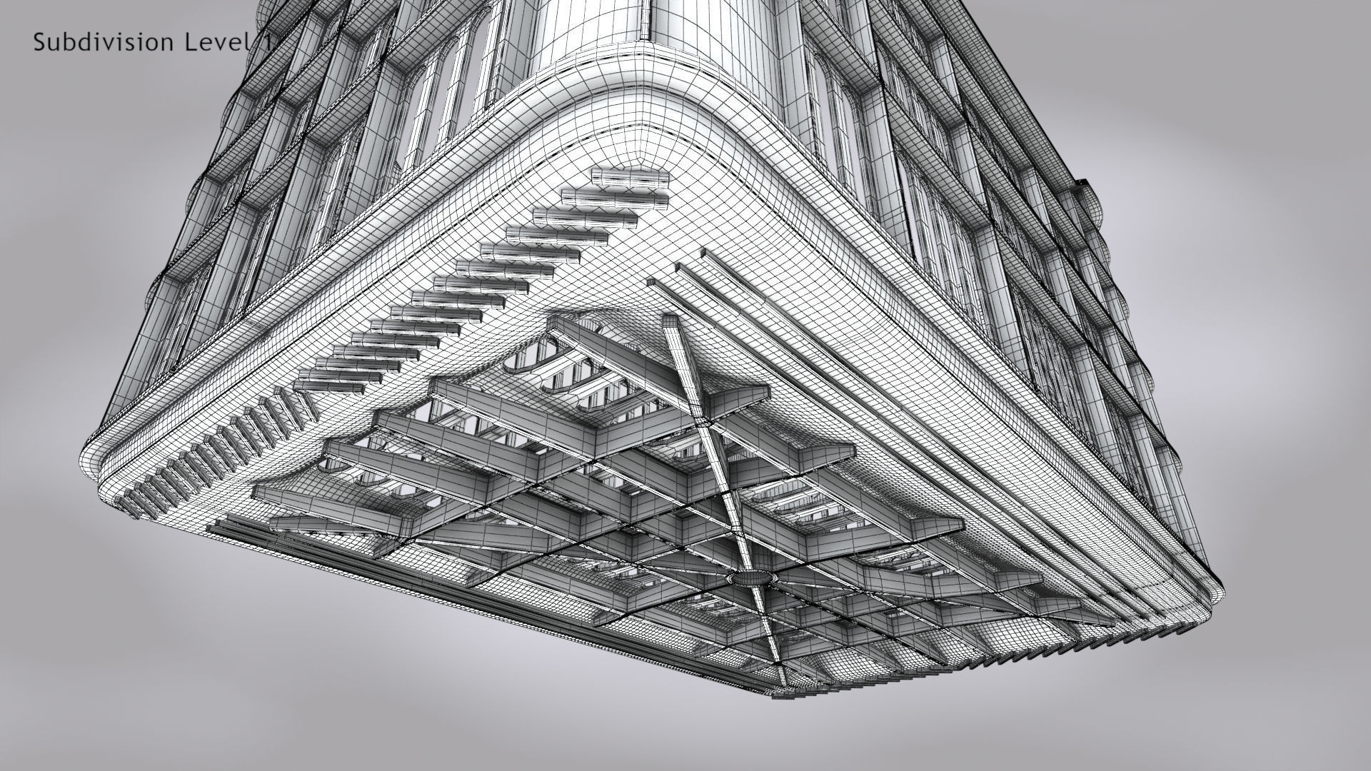 Plastic Crate T2 Low-poly 3D model_14