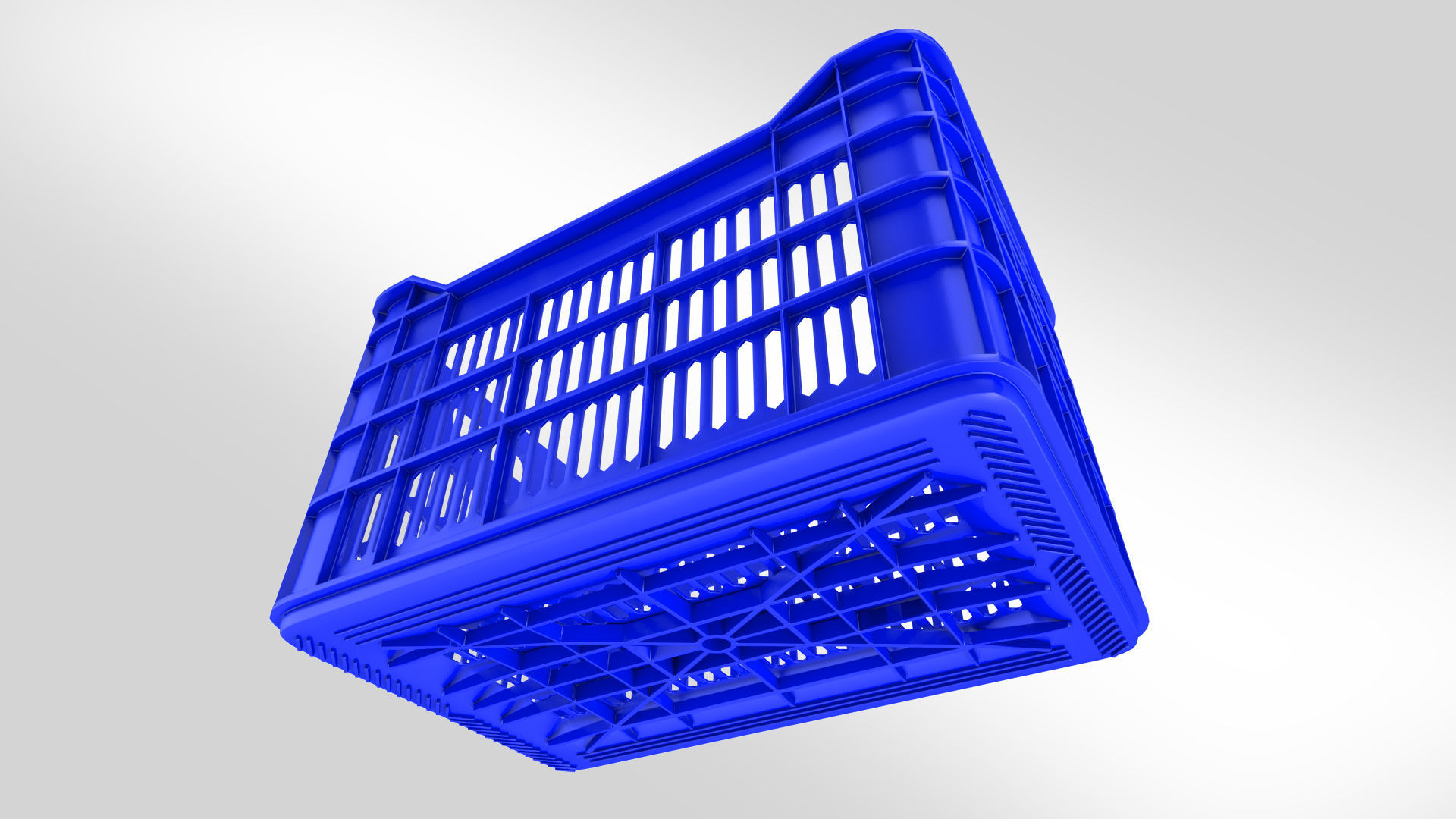 Plastic Crate T2 Low-poly 3D model_6