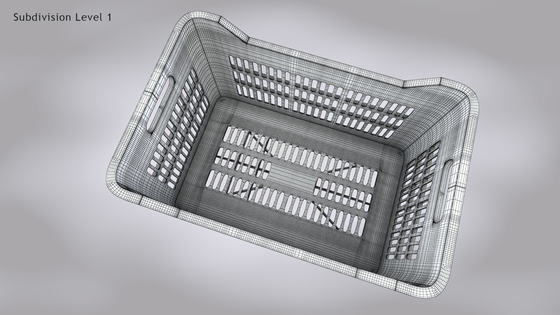 Plastic Crate T2 Low-poly 3D model_16