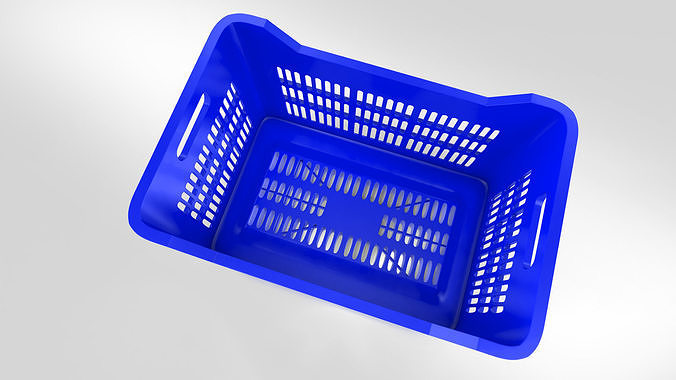 Plastic Crate T2 Low-poly 3D model 3