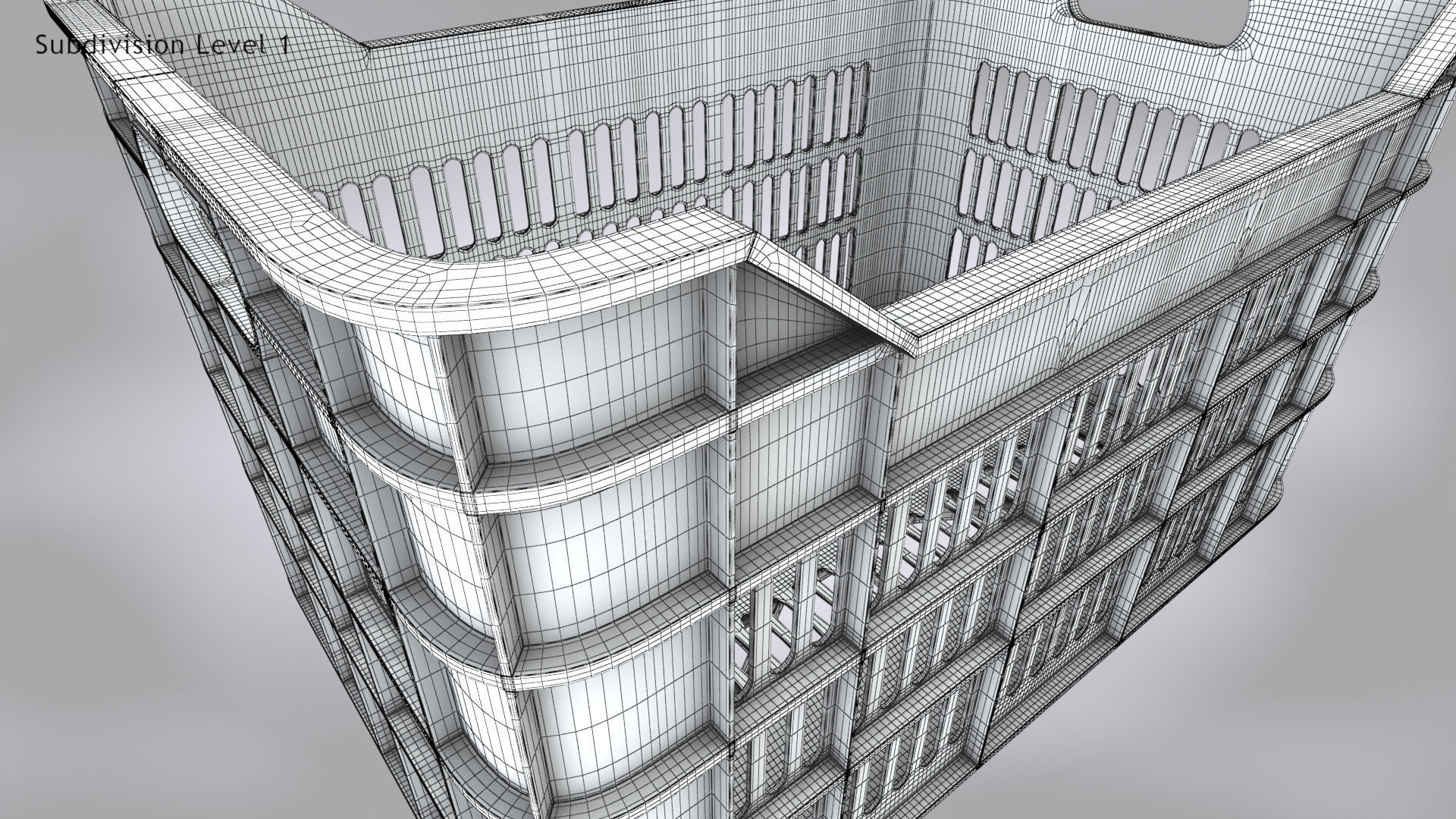 Plastic Crate T2 Low-poly 3D model_18