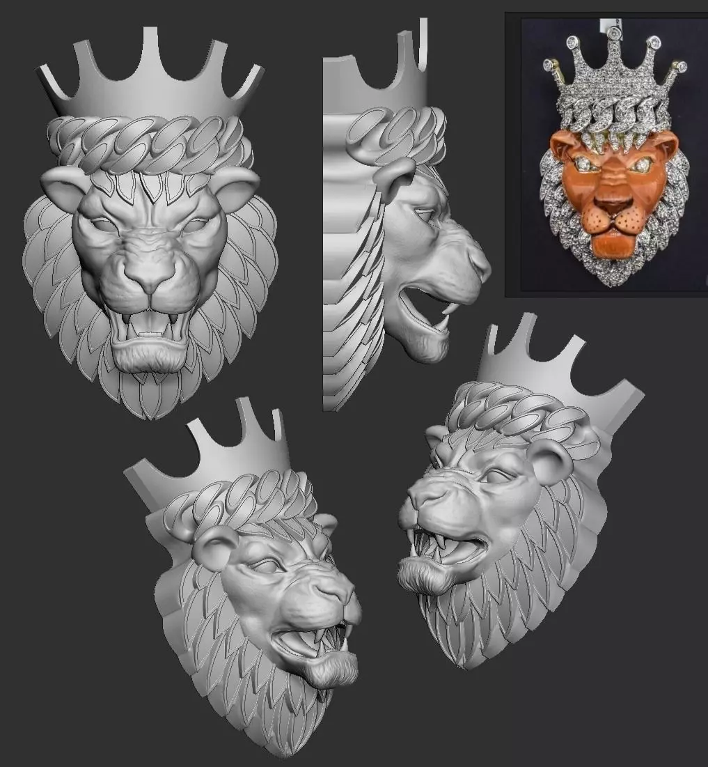 Roaring Lion model 3D print model