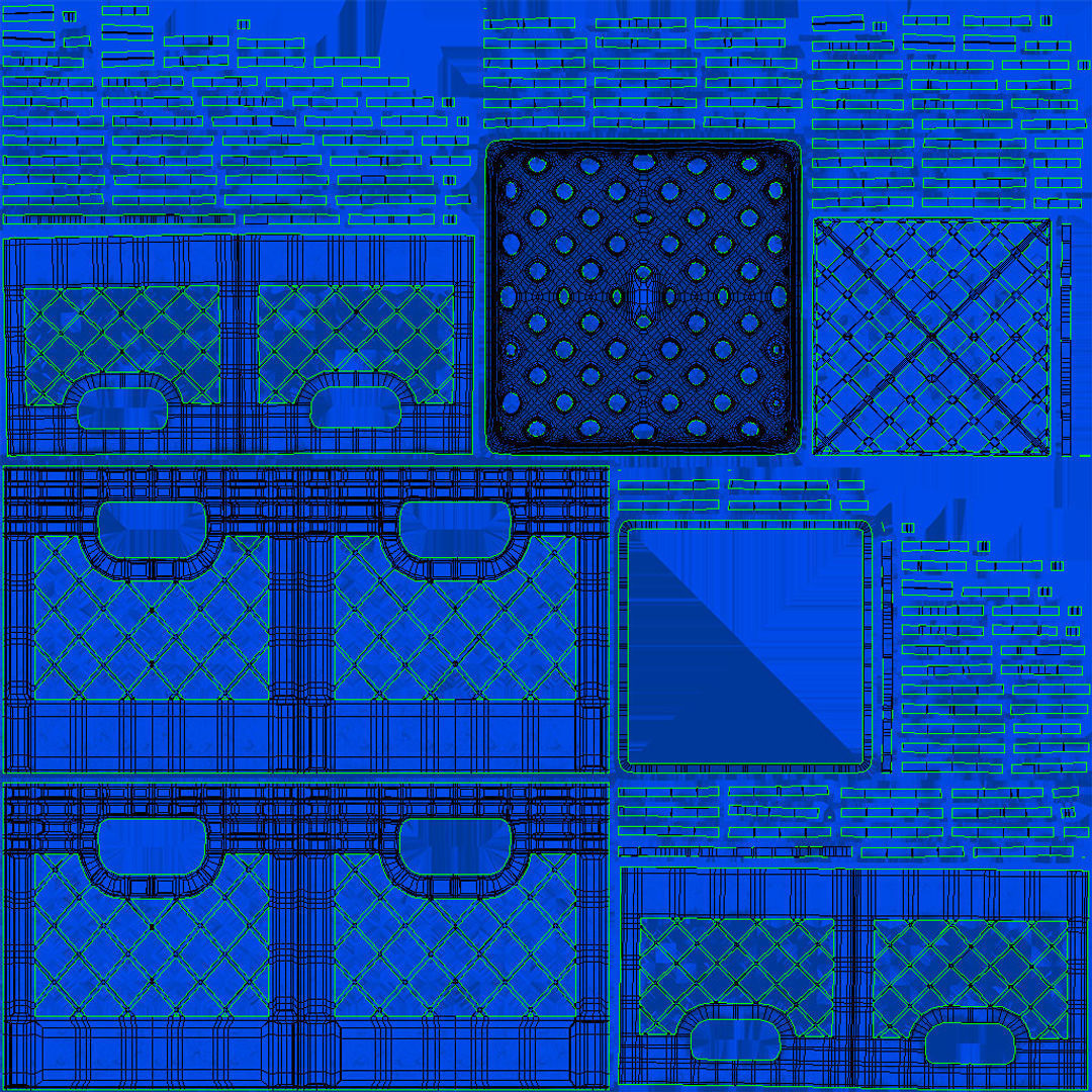  Milk Crate Low-poly 3D model_10