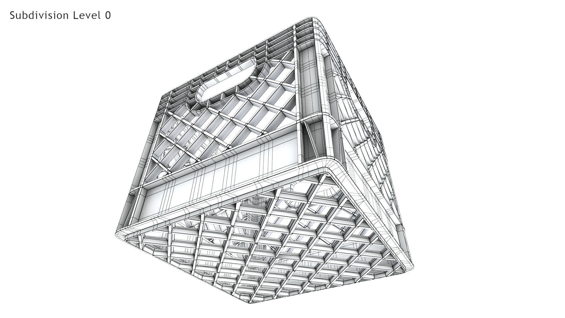  Milk Crate Low-poly 3D model_8