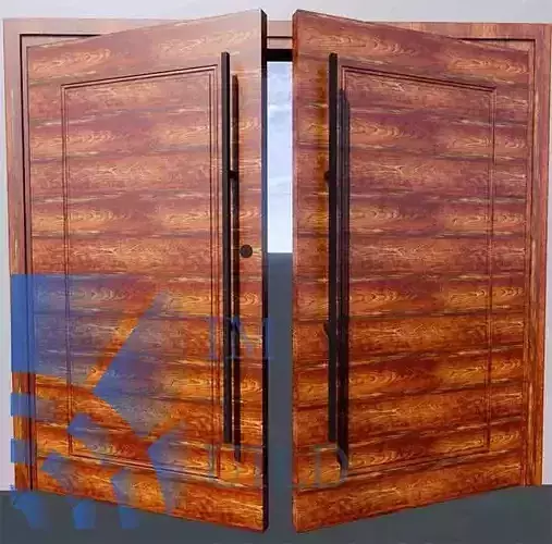 Exterior Double Door Revit Family full parametric