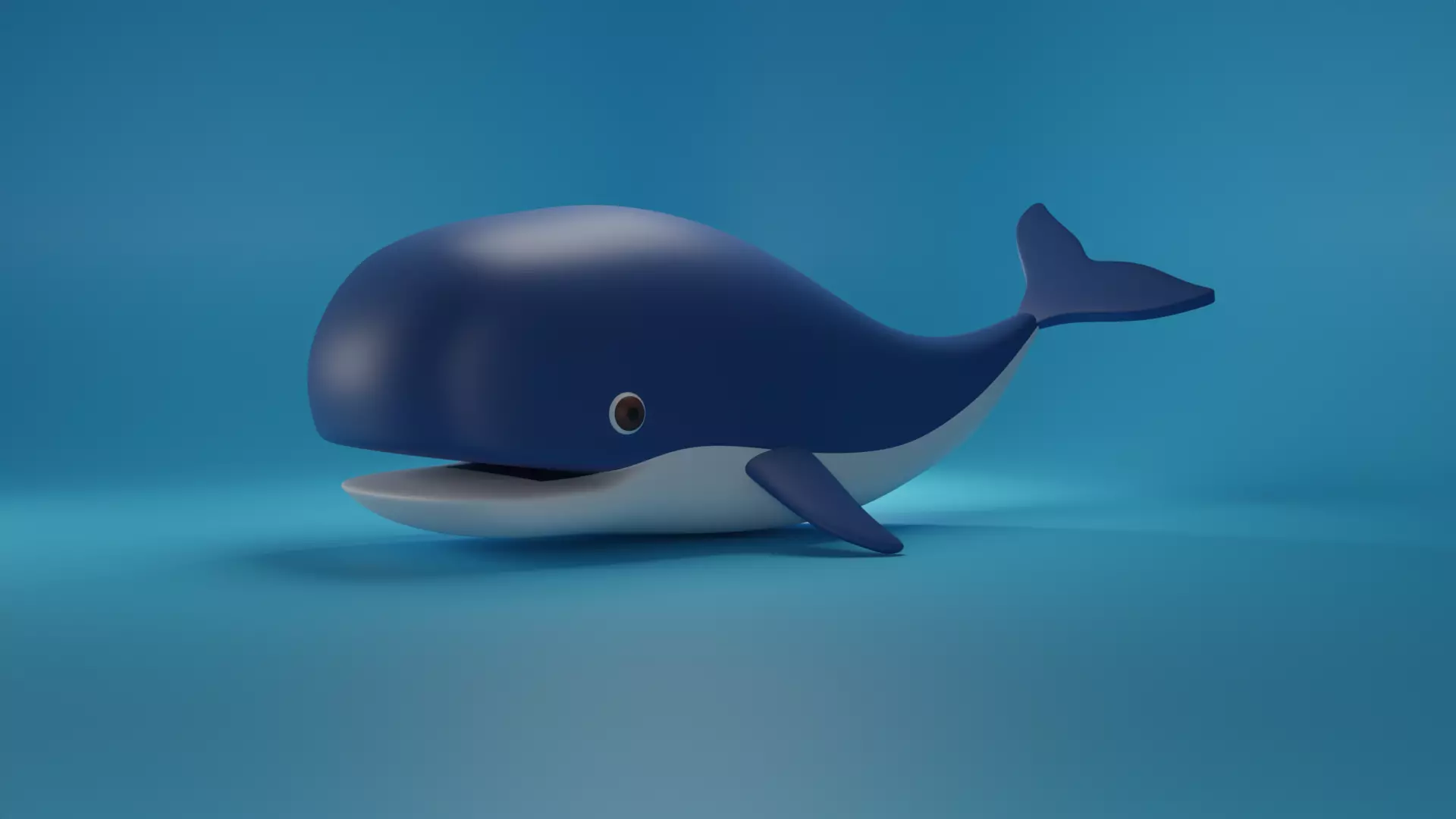 Stylized Whale Free low-poly 3D model_0
