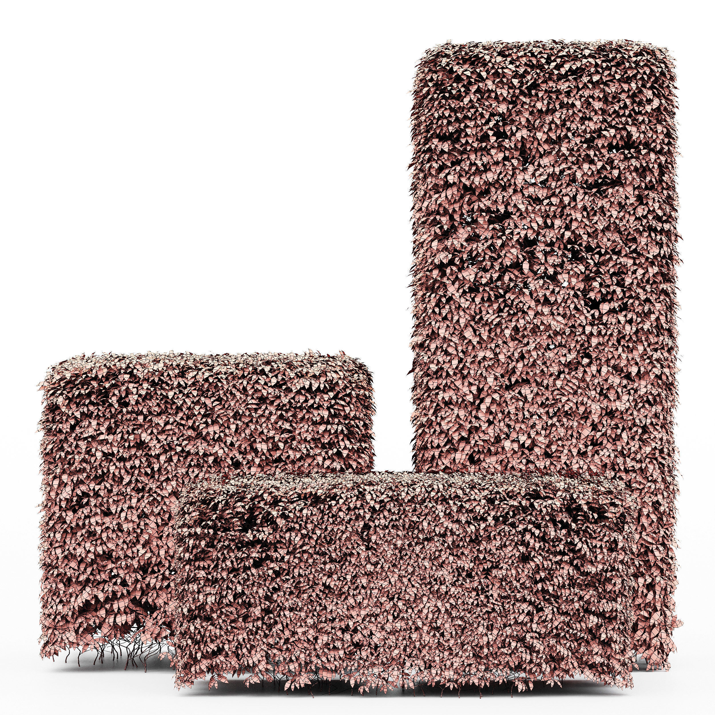 6 Different SETS of Tree Bush SET VOL103 3D Model Collection_21