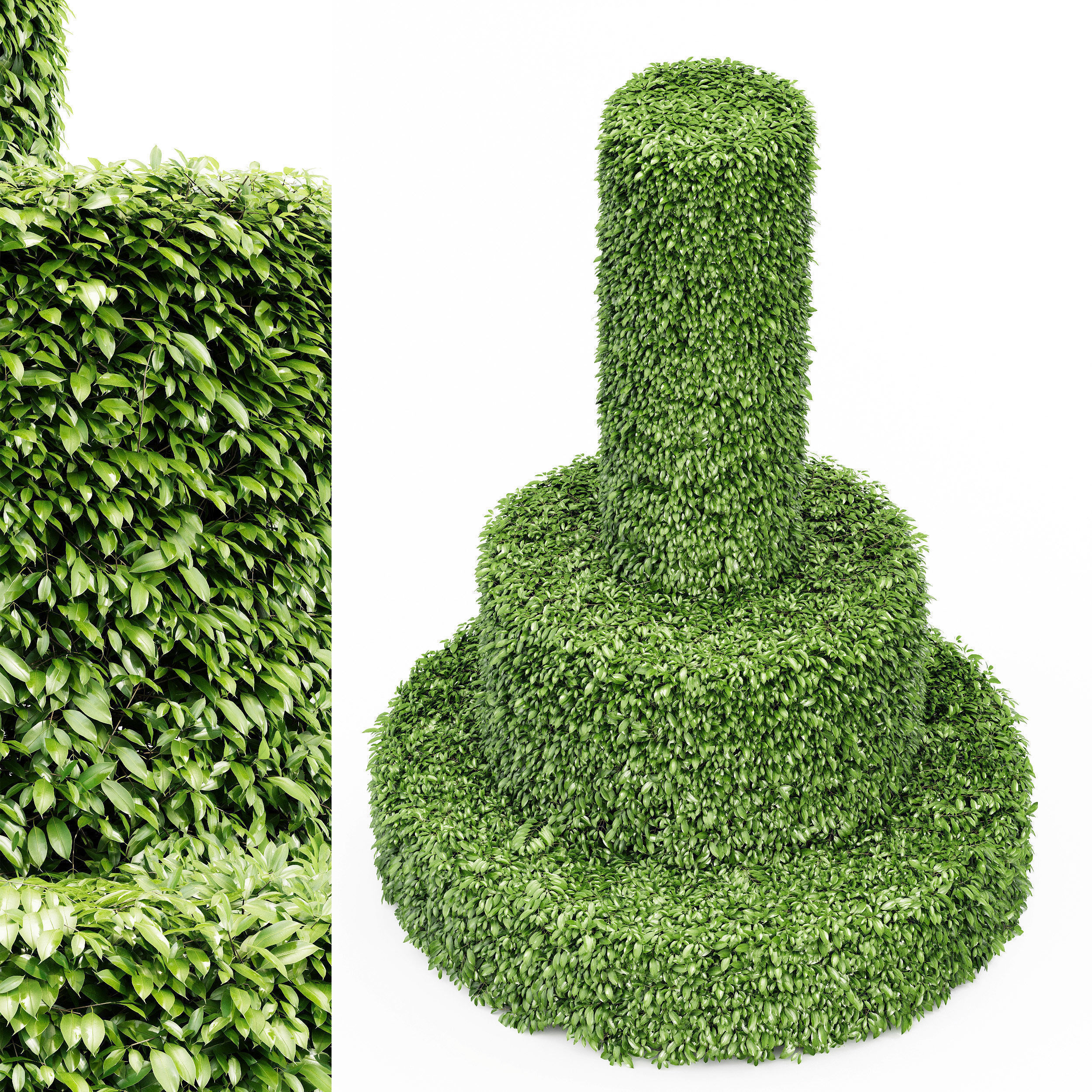 6 Different SETS of Tree Bush SET VOL103 3D Model Collection_14