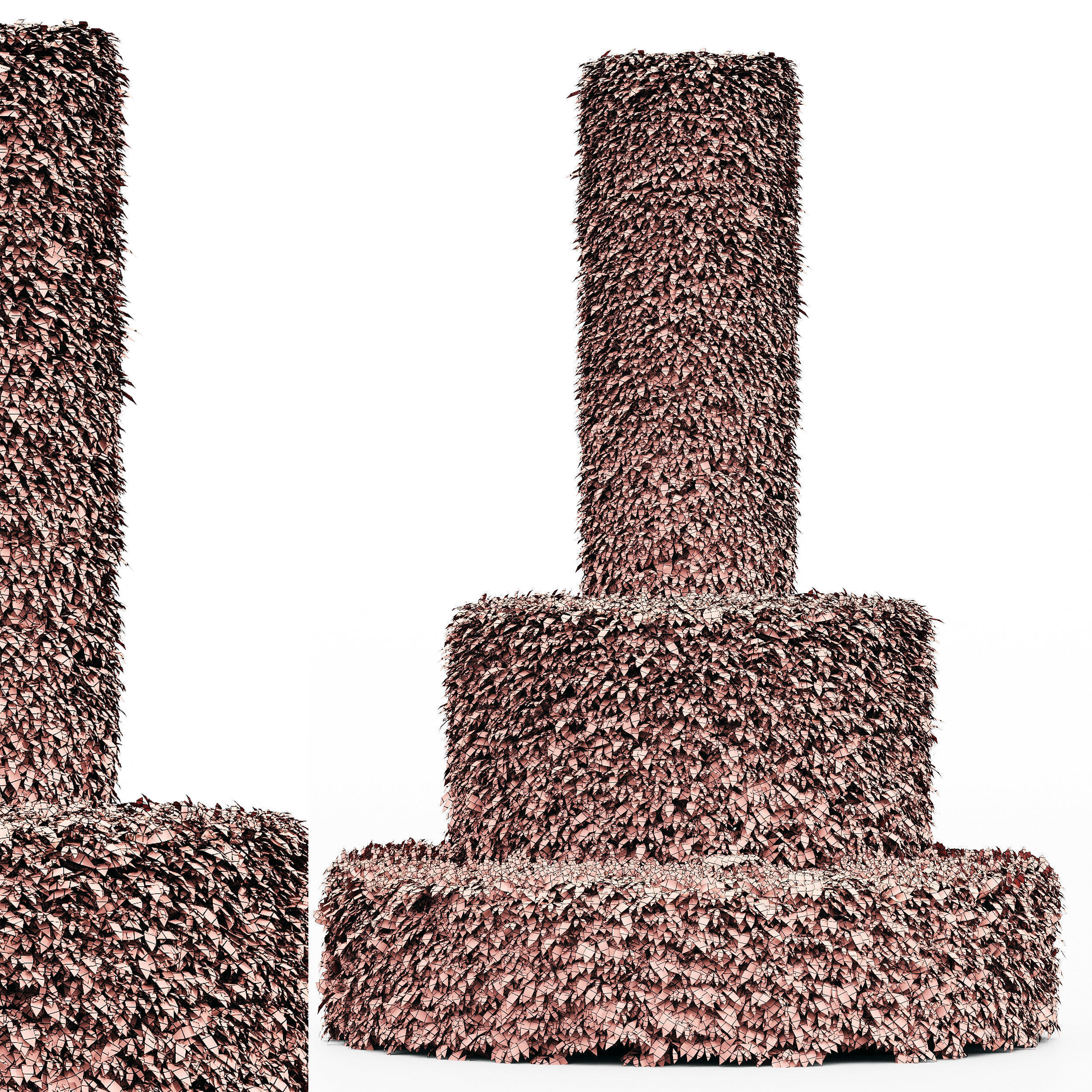 6 Different SETS of Tree Bush SET VOL103 3D Model Collection_18