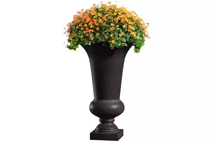 Flowers in a decorative modern vase flowerpot Art Deco 