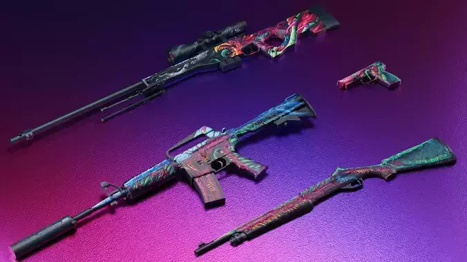 CS2 Hyper Beast Collection 3D model