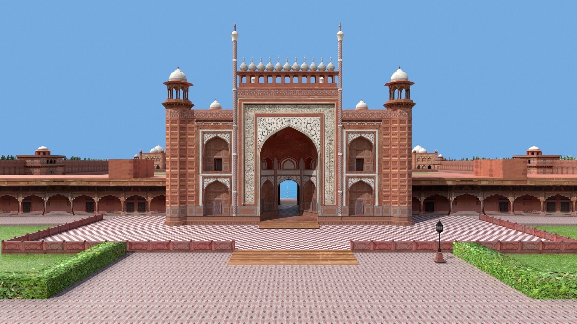 Taj mahal Low-poly 3D model_10