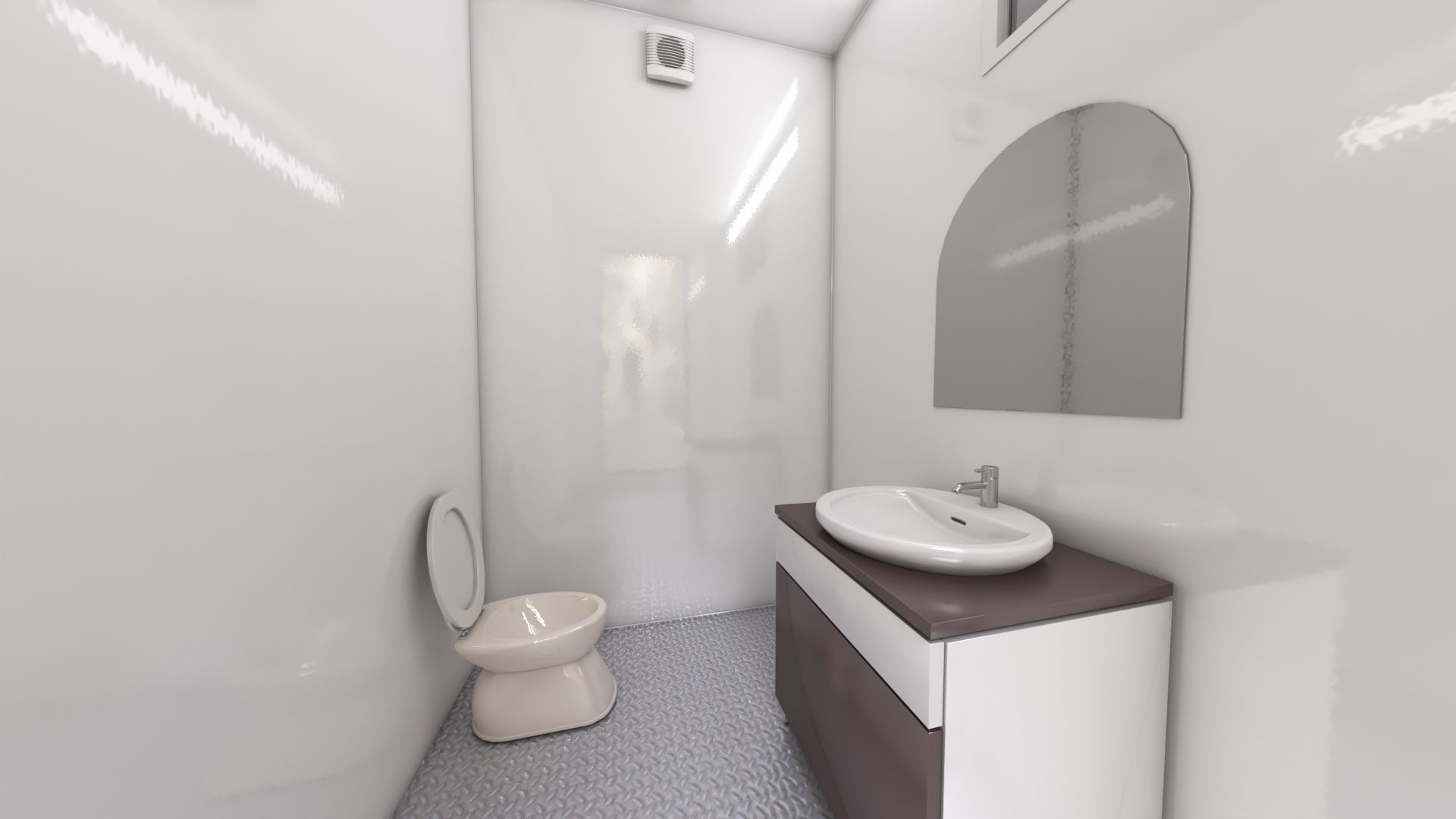 Portable WC Trailer-VIP Low-poly 3D model_6