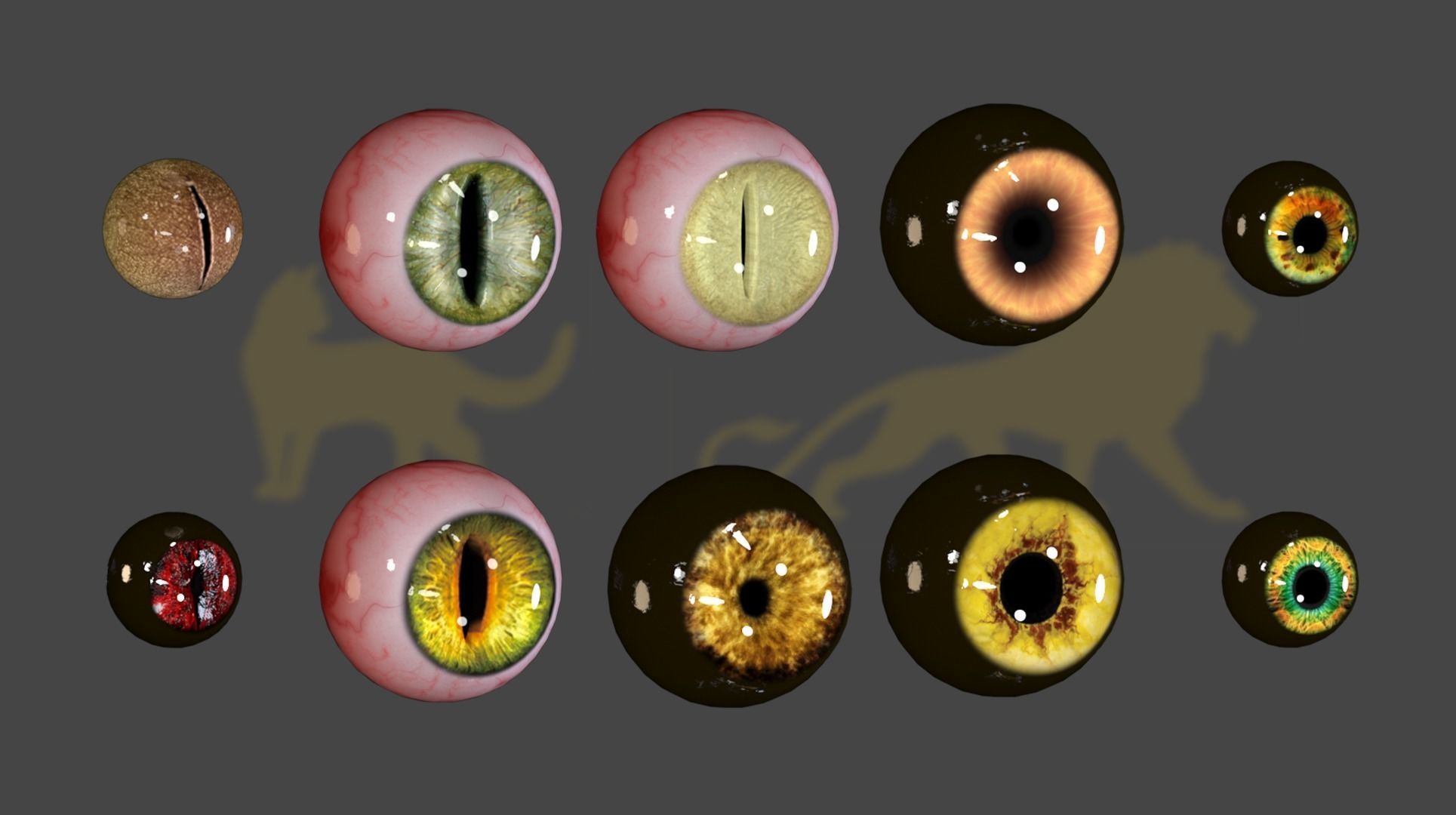 50 EyeBall Kitbash 3D model_6