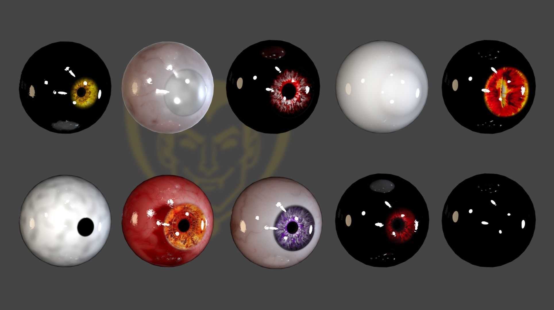50 EyeBall Kitbash 3D model_4