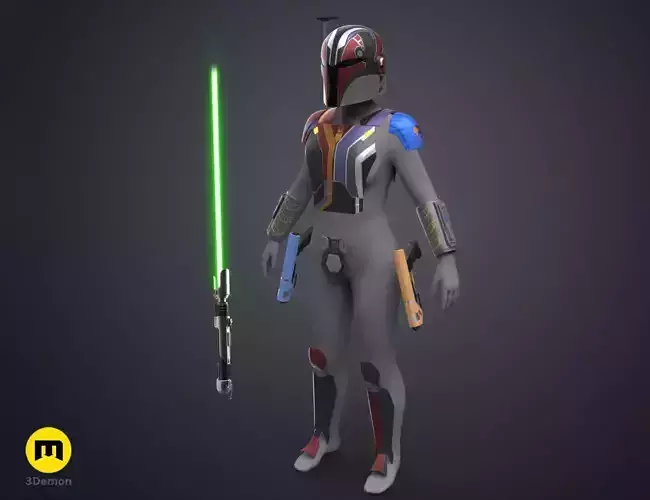 Sabine Wren Cosplay Set - Ahsoka 3D print model Sabine Wren Cosplay Set - Ahsoka 3D print model