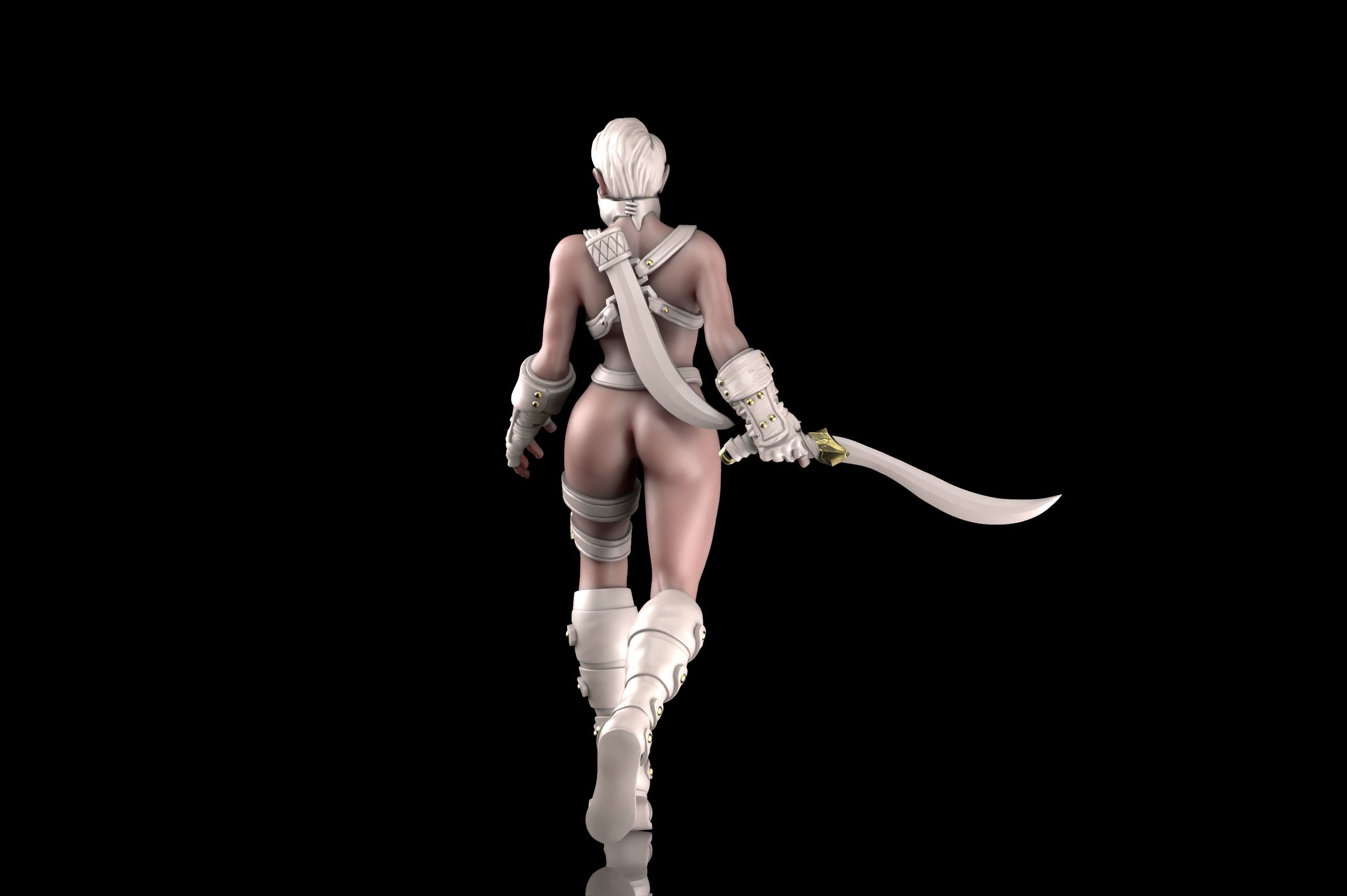 Zana the Rogue Roleplay and Tabletop Miniature 3D print model_6
