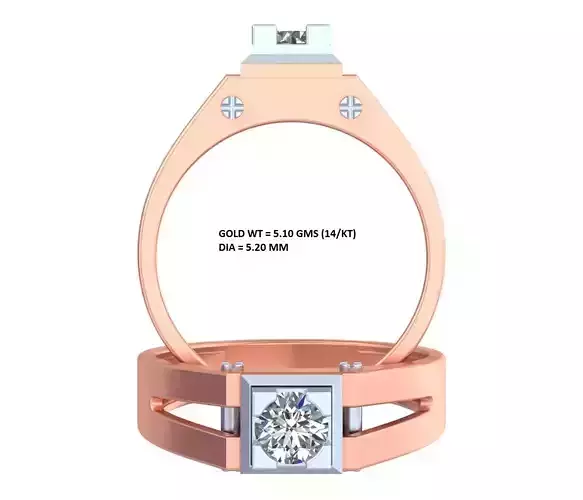 Single diamond unique ring for mens man GR-9