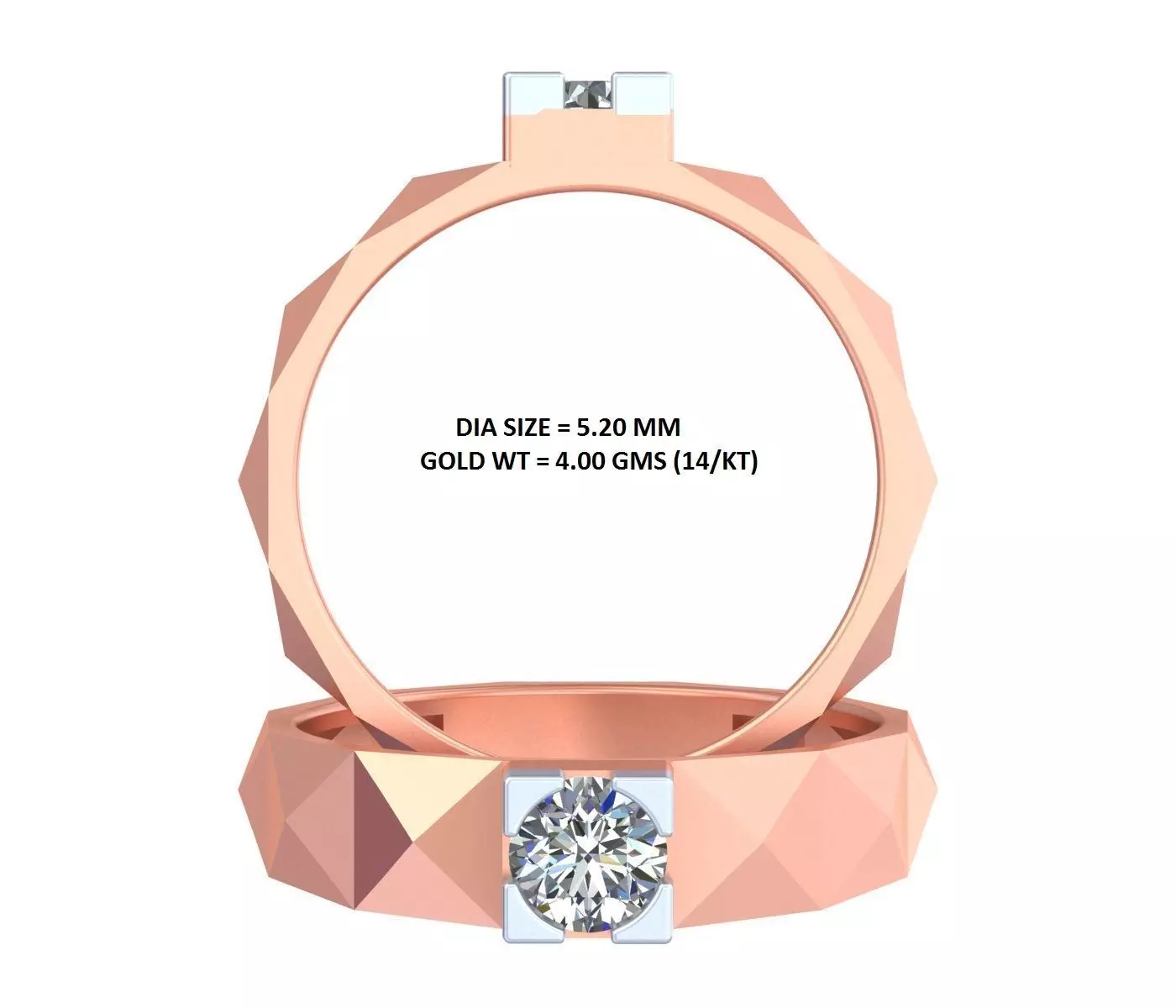 Mountain Style Unique Men Ring GR-88 3D print model