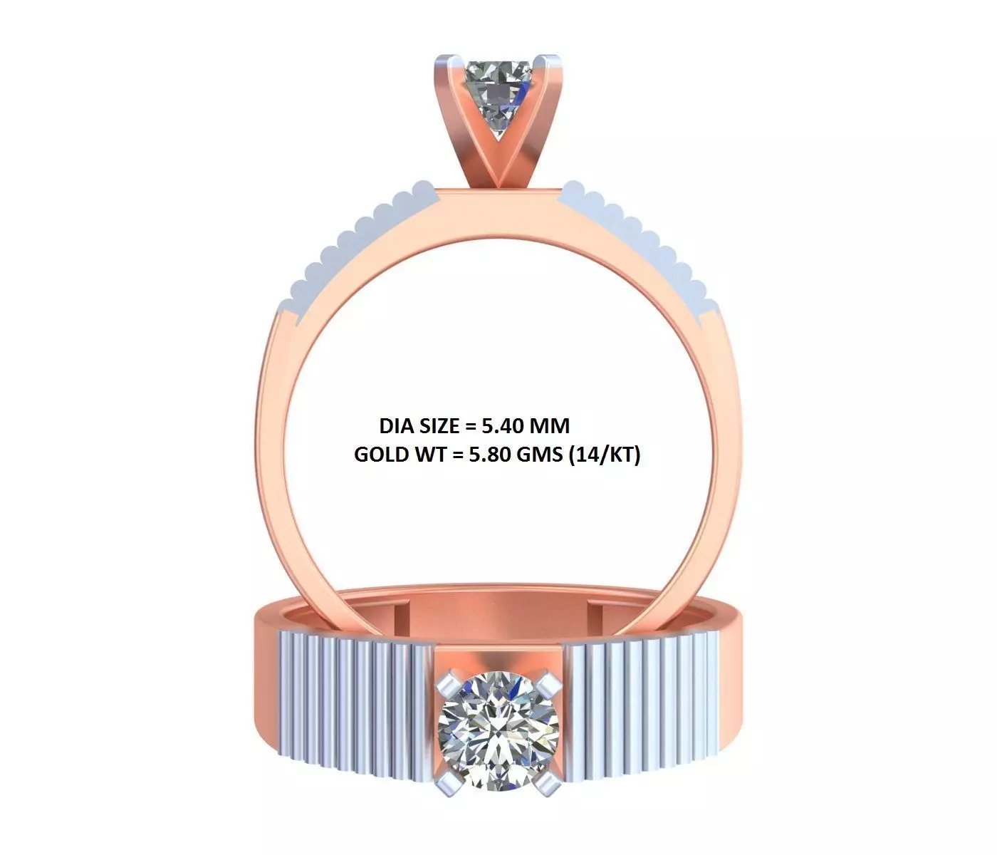 Strait Side Design Ring GR-86 3D print model