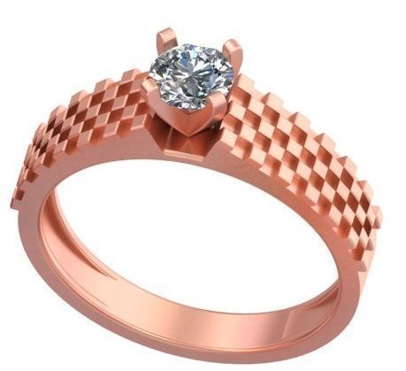 Crossover Small Piece Style Mens Ring Men Ring Man Ring GR-83 3D print model_2