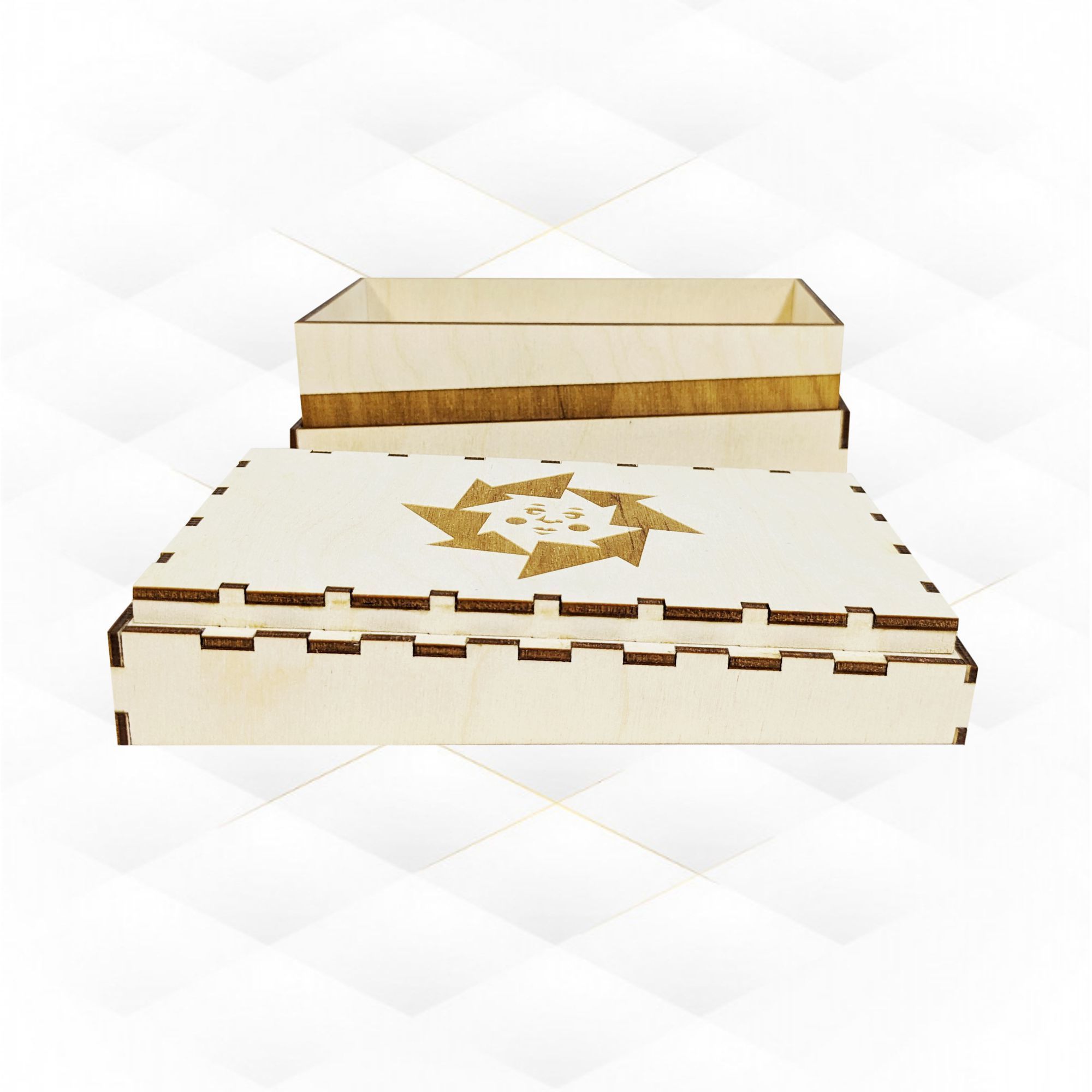 Unique Gift jewelry box svg dxf design for laser cut 3D print model_3