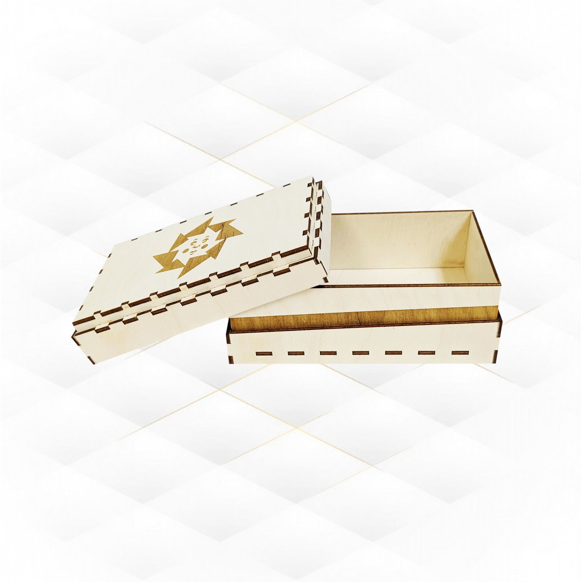 Unique Gift jewelry box svg dxf design for laser cut 3D print model_4