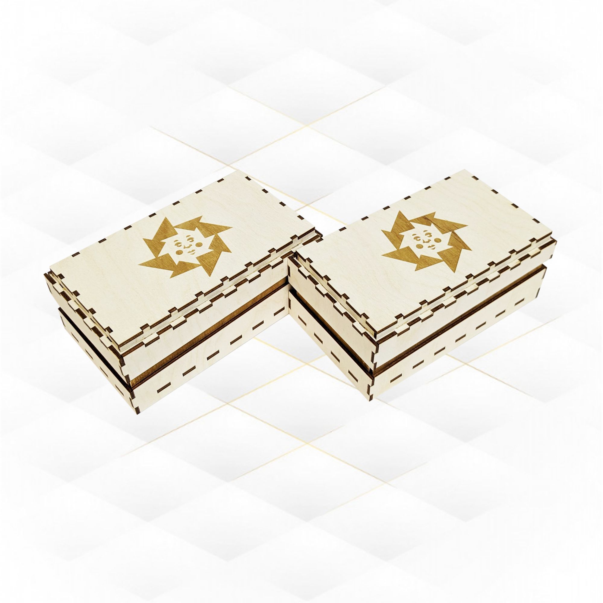 Unique Gift jewelry box svg dxf design for laser cut 3D print model_2