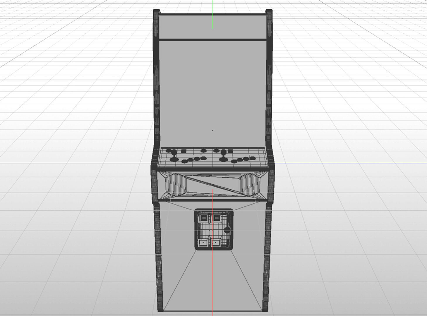 Vintage Arcade Machine 3D model_3